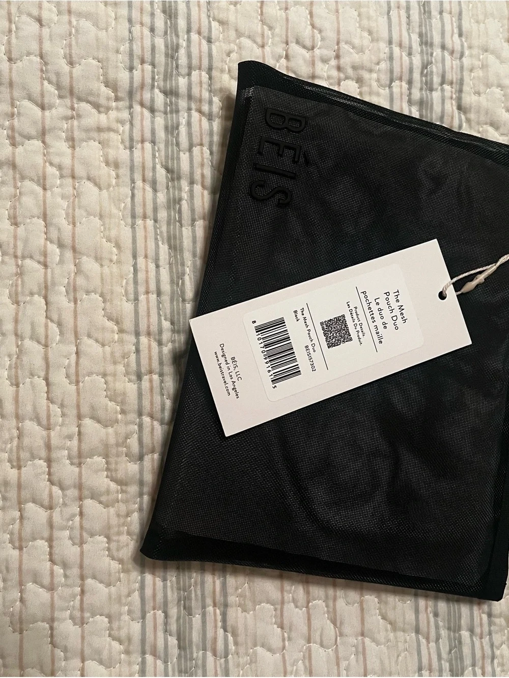 BEIS Black Duffel Bag with Removable Pouch